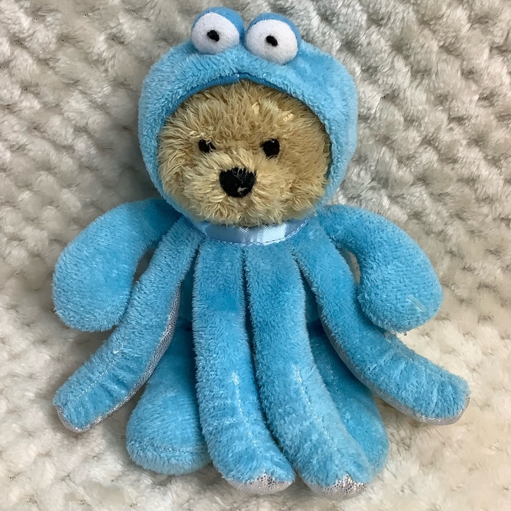 Ganz Wee Bears Plush Bear in blue Octopus Costume H14099 Stuffed Animal Toy